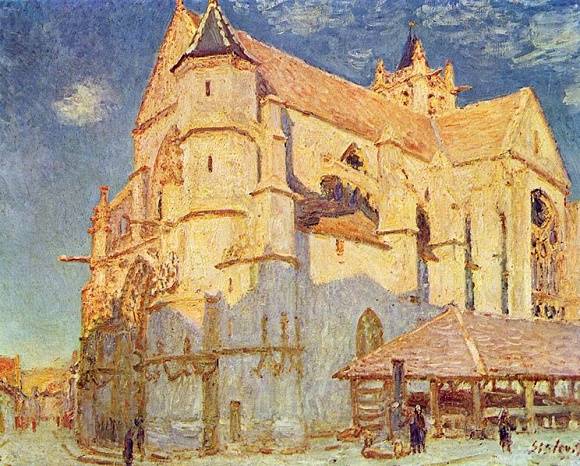 Alfred Sisley, Église de Moret-sur-Loing, huile sur toile, 1893 Musée des beaux-arts de Rouen 